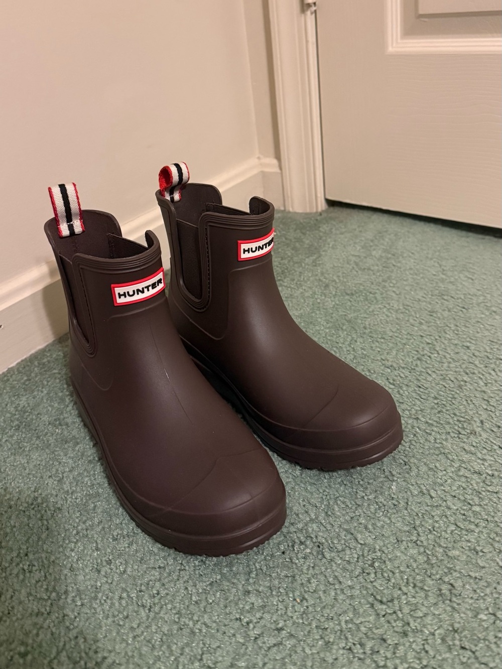 Hunter Brown Chelsea Rain Boots